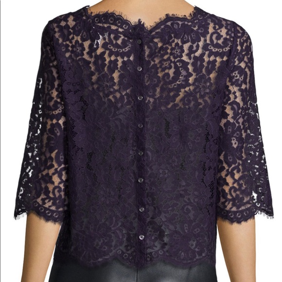 Joie Elvia Scalloped Lace Blouse - Picture 2 of 2